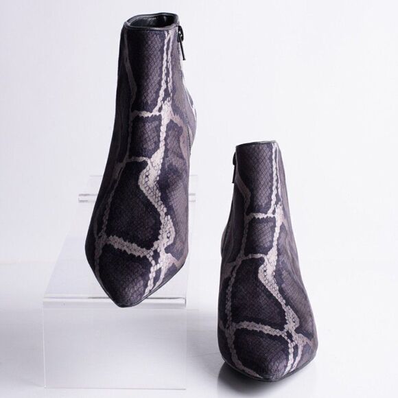 Vaneli Womens Taima Ankle Booties Boots Black Gray Velvet Snake Print Sz 6 New - Picture 4 of 9